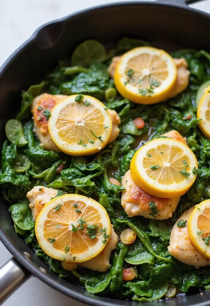 28 One-Pan Chicken Recipes That Save Time and Dishes - 14. One-Pan Chicken and Spinach