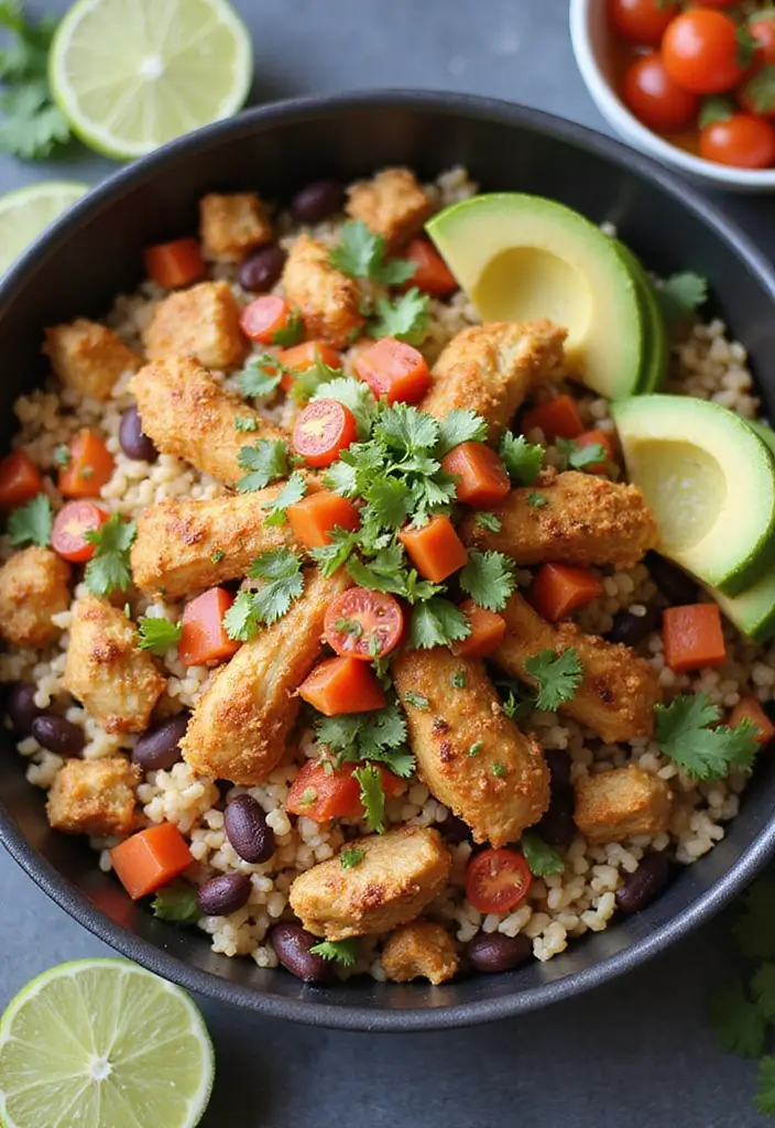 28 One-Pan Chicken Recipes That Save Time and Dishes - 25. One-Pan Chicken Burrito Bowls