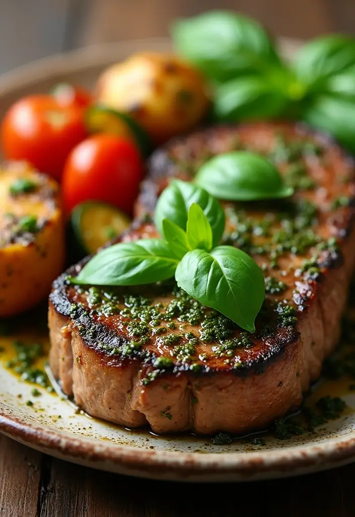 28 Pan-Seared Steak Recipes for Perfect Crusts - 12. Pesto Marinated Steak
