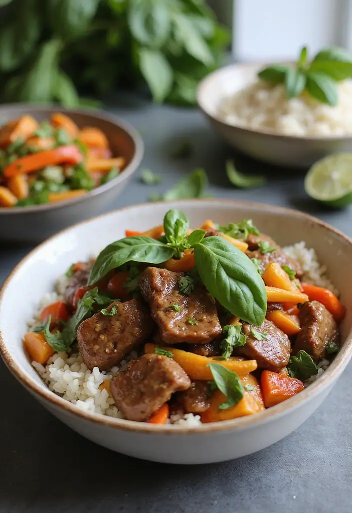 28 Pan-Seared Steak Recipes for Perfect Crusts - 21. Thai Basil Steak Stir-Fry