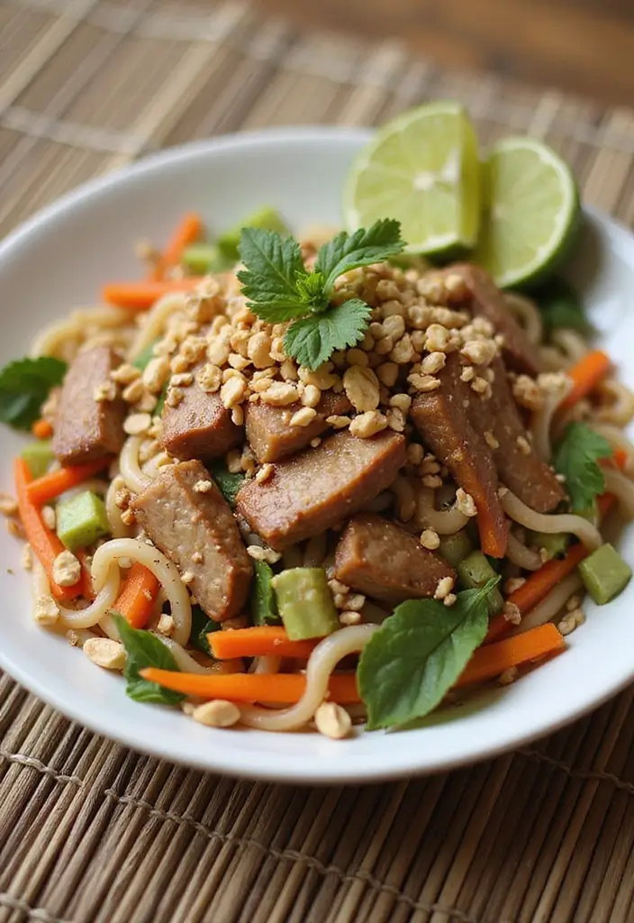 28 Pork Noodle Recipes for Cozy Evenings - 11. Pork Pad Thai