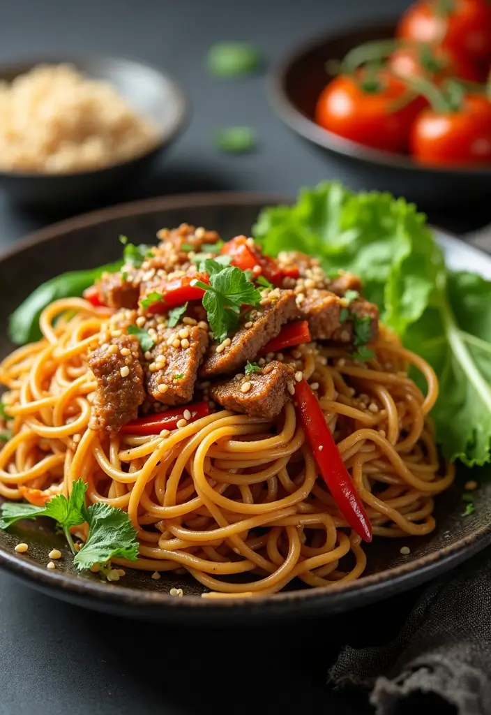 28 Pork Noodle Recipes for Cozy Evenings - 14. Sesame Pork Noodles