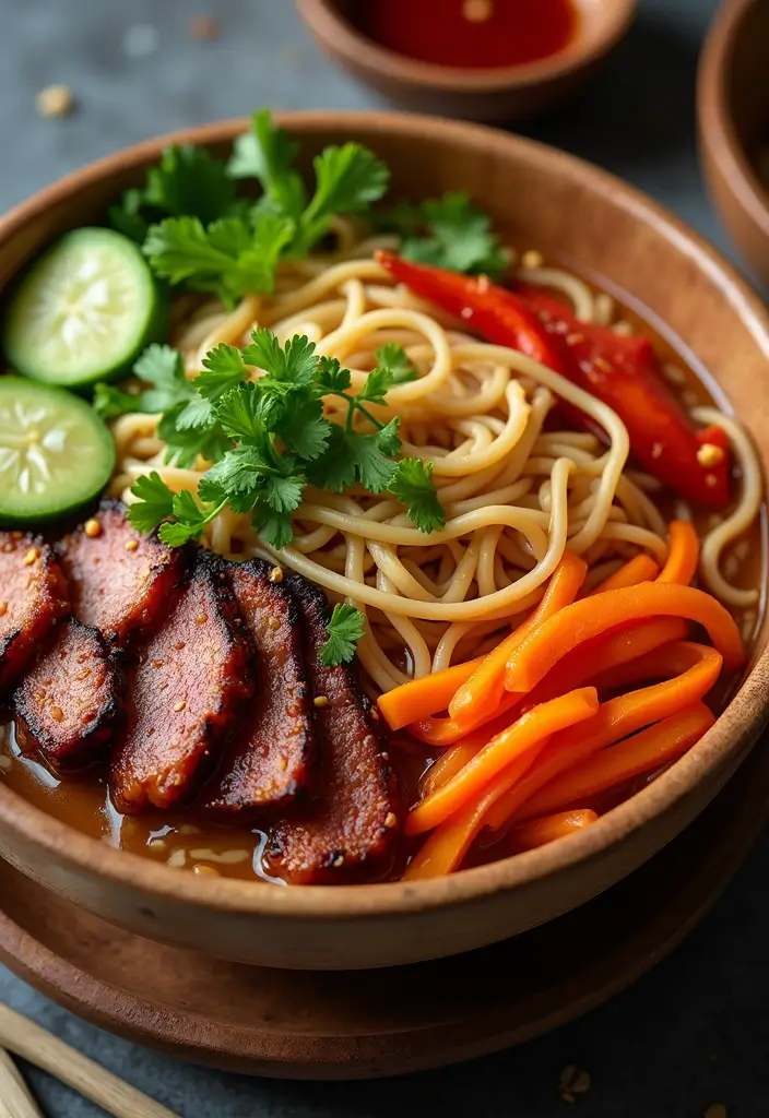 28 Pork Noodle Recipes for Cozy Evenings - 16. BBQ Pork Noodle Bowl