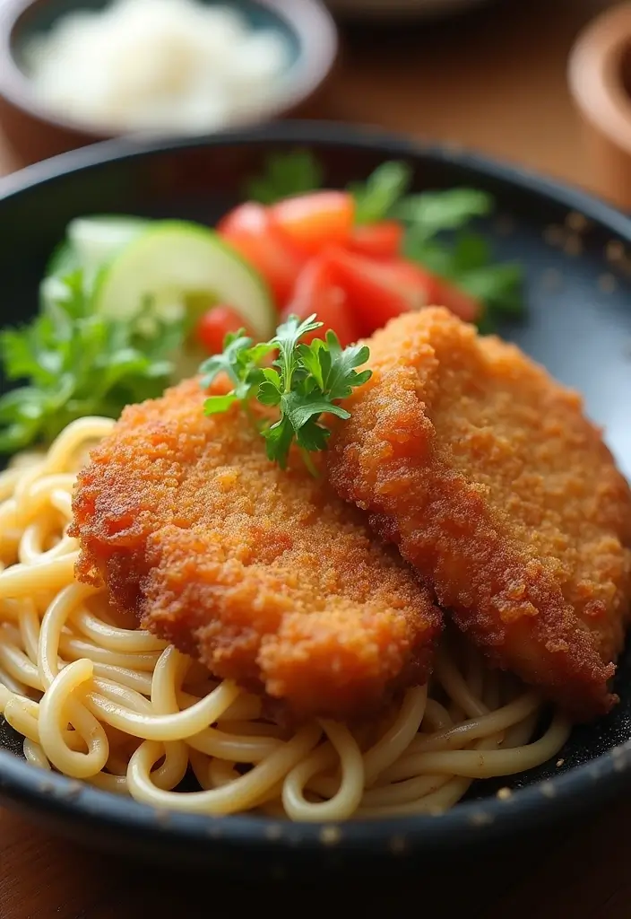 28 Pork Noodle Recipes for Cozy Evenings - 17. Pork Katsu Noodles