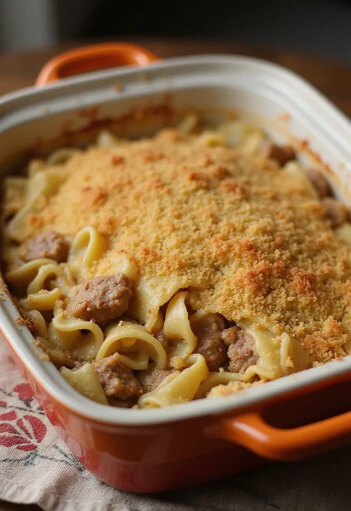 28 Pork Noodle Recipes for Cozy Evenings - 2. Creamy Pork Noodle Casserole