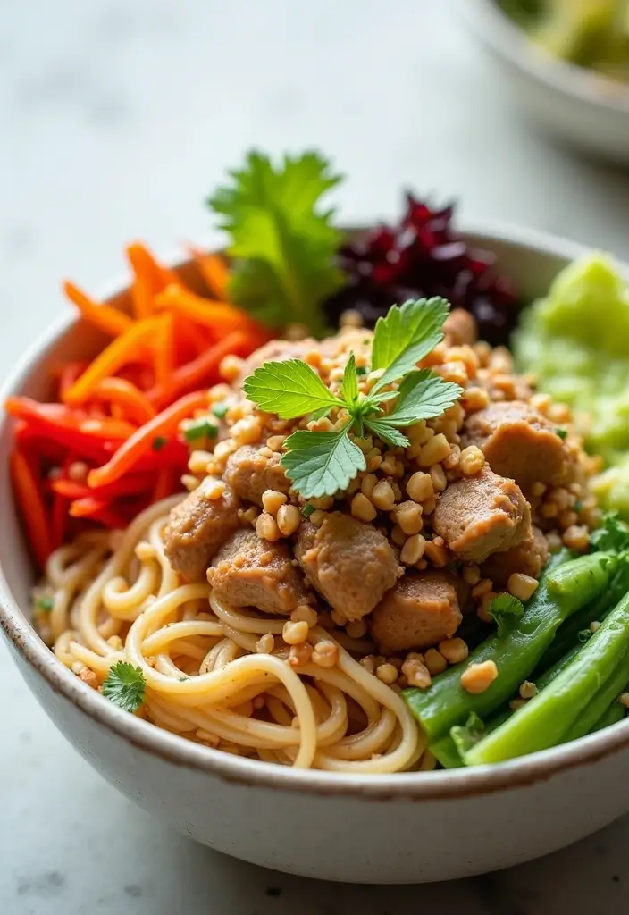 28 Pork Noodle Recipes for Cozy Evenings - 26. Pork Noodle Salad with Peanut Dressing