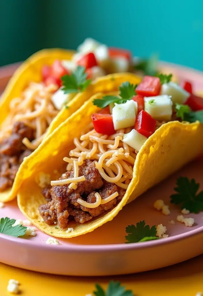 28 Pork Noodle Recipes for Cozy Evenings - 27. Pork Tacos with Noodles