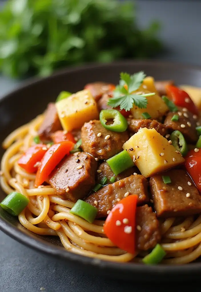 28 Pork Noodle Recipes for Cozy Evenings - 4. Sweet and Sour Pork Noodles