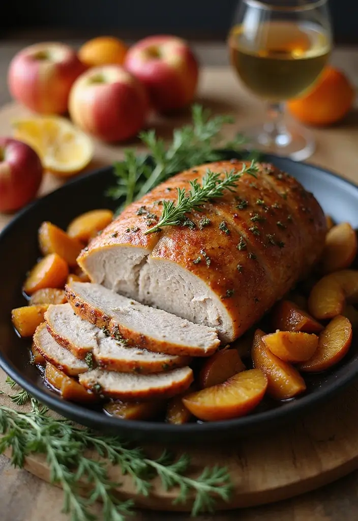 28 Pork Roast Recipes That Impress at Family Gatherings - 11. Savory Herb and Apple Pork Roast