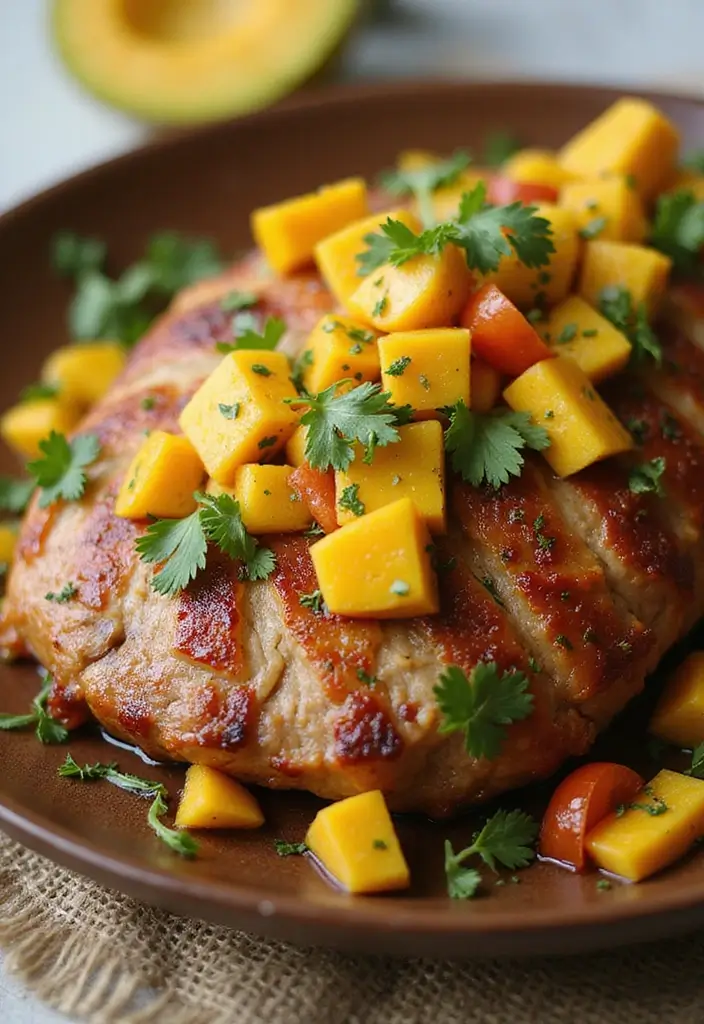 28 Pork Roast Recipes That Impress at Family Gatherings - 21. Caribbean Mango Pork Roast