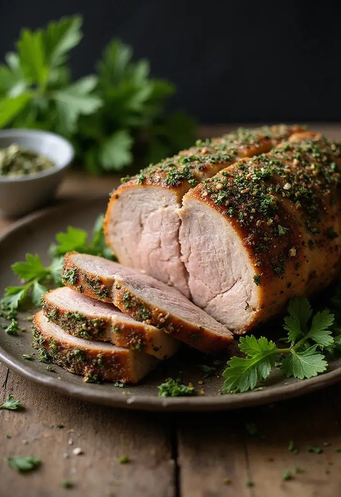 28 Pork Roast Recipes That Impress at Family Gatherings - 25. Herb-Crusted Pork Roast