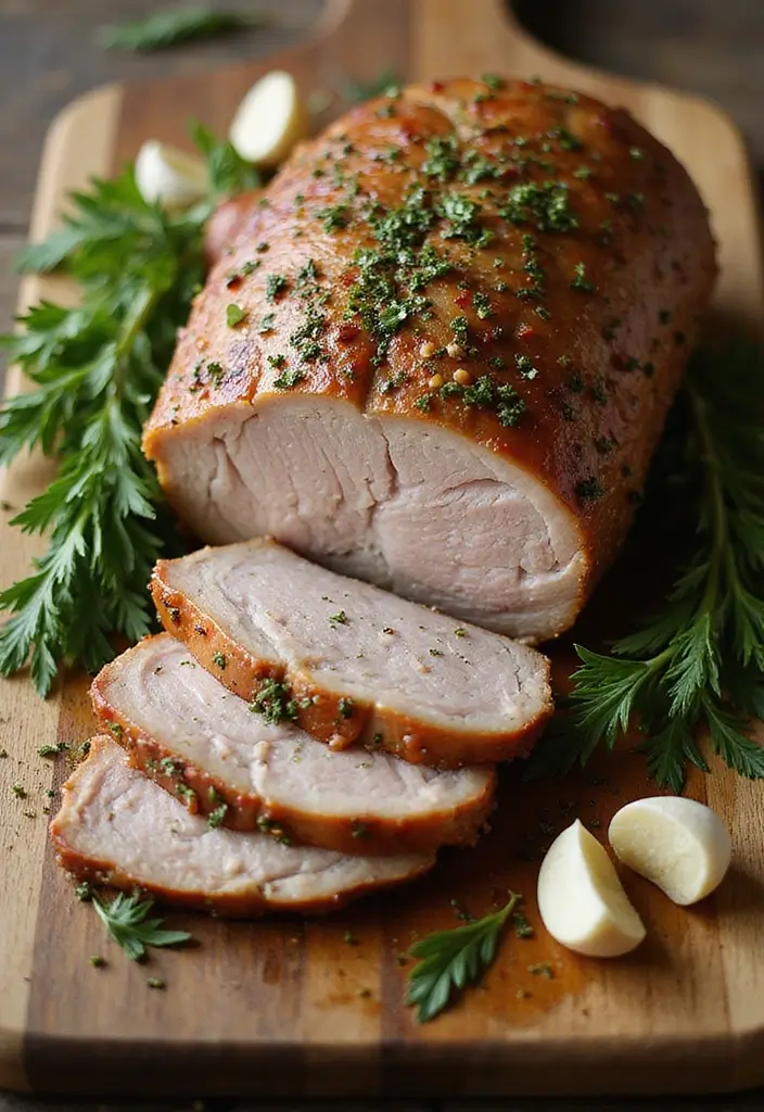 28 Pork Roast Recipes That Impress at Family Gatherings - 4. Garlic Herb Pork Roast