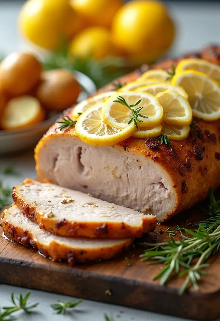 28 Pork Roast Recipes That Impress at Family Gatherings - 8. Lemon Rosemary Pork Roast