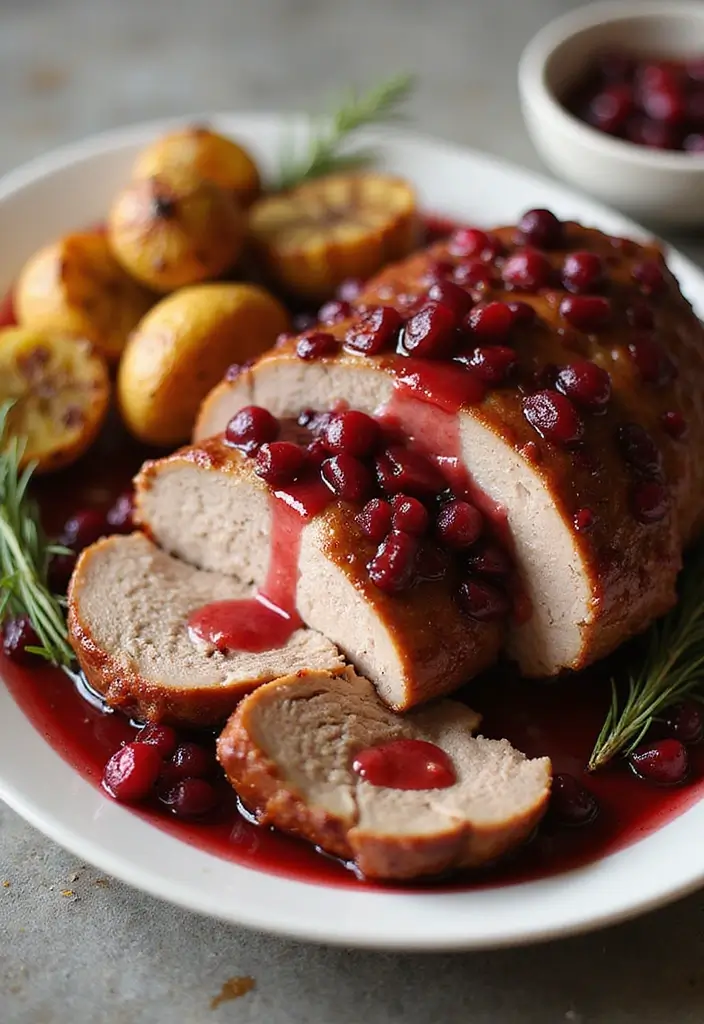 28 Pork Tenderloin Recipes Full of Flavor - 23. Cranberry Glazed Pork Tenderloin