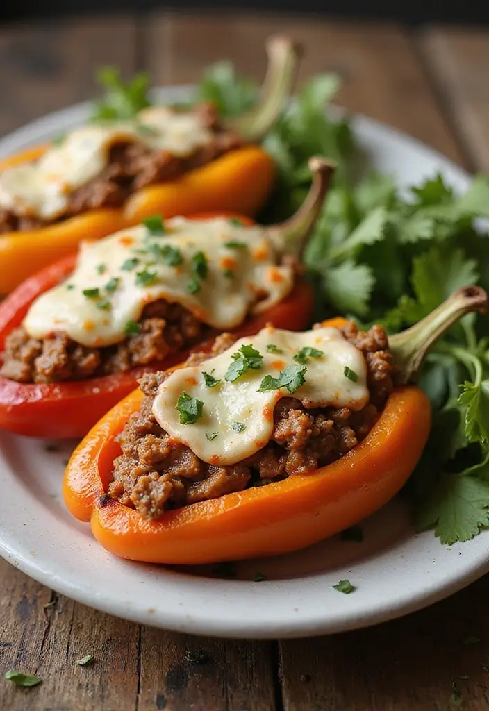 28 Shredded Beef Recipes Perfect for Tacos and Sandwiches - 16. Shredded Beef Stuffed Peppers
