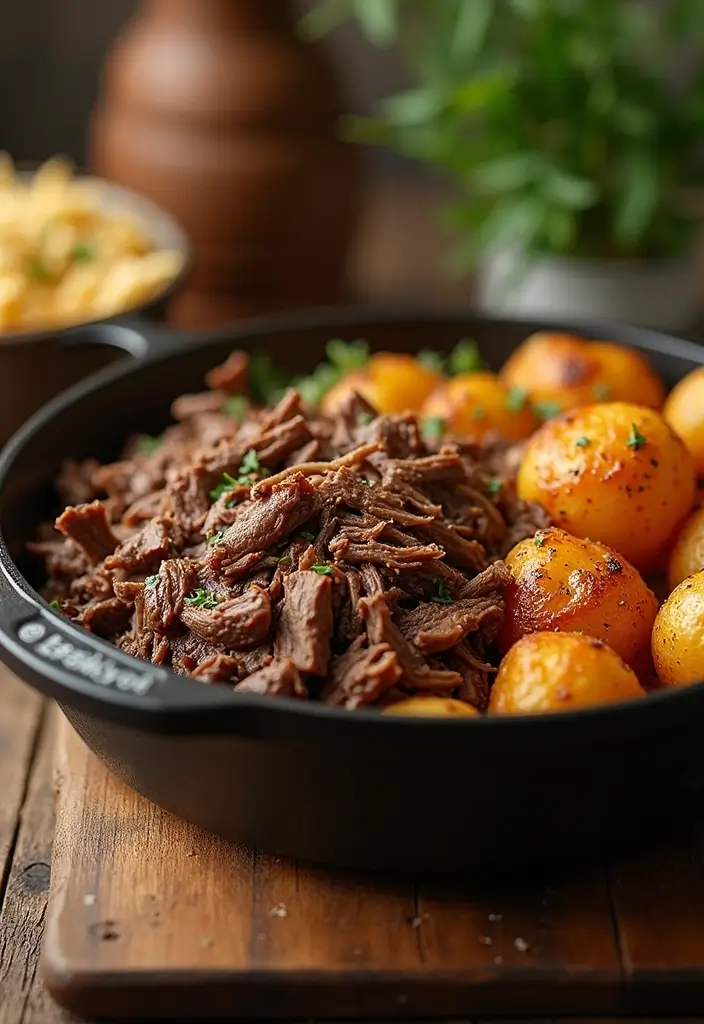 28 Shredded Beef Recipes Perfect for Tacos and Sandwiches - 18. Shredded Beef and Potato Skillet
