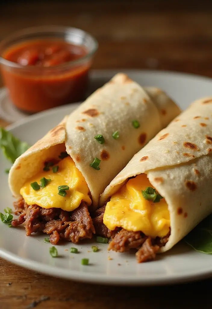 28 Shredded Beef Recipes Perfect for Tacos and Sandwiches - 23. Shredded Beef and Egg Breakfast Burritos