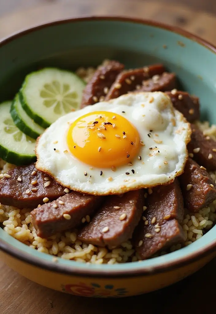 28 Steak Breakfast Recipes to Start Strong - 11. Korean Beef Breakfast Bowl