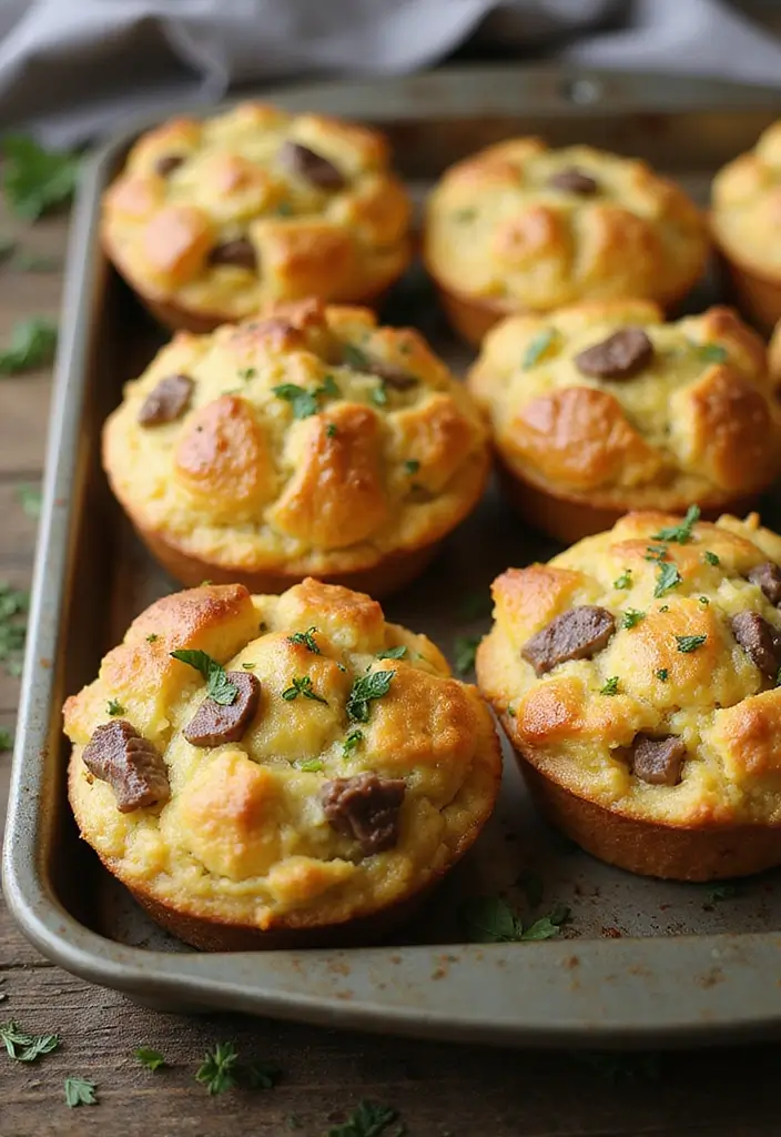 28 Steak Breakfast Recipes to Start Strong - 13. Steak and Egg Breakfast Muffins