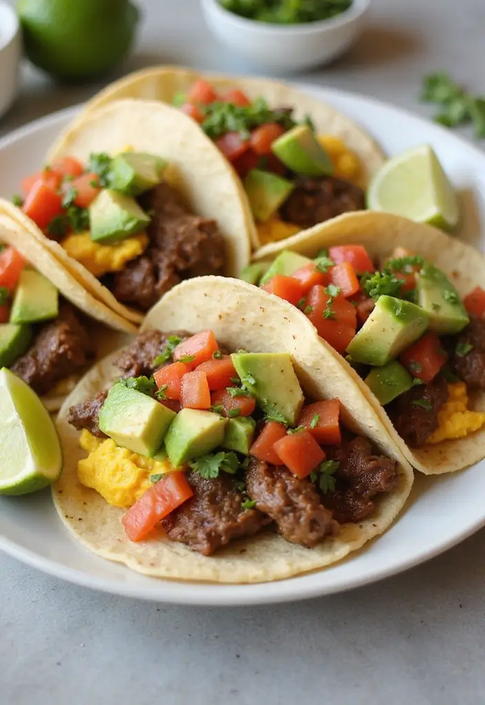 28 Steak Breakfast Recipes to Start Strong - 15. Steak Breakfast Tacos