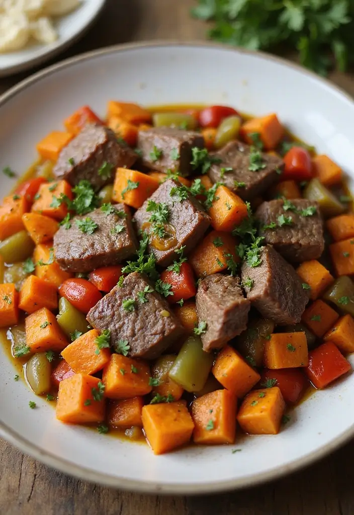 28 Steak Breakfast Recipes to Start Strong - 3. Steak and Sweet Potato Hash