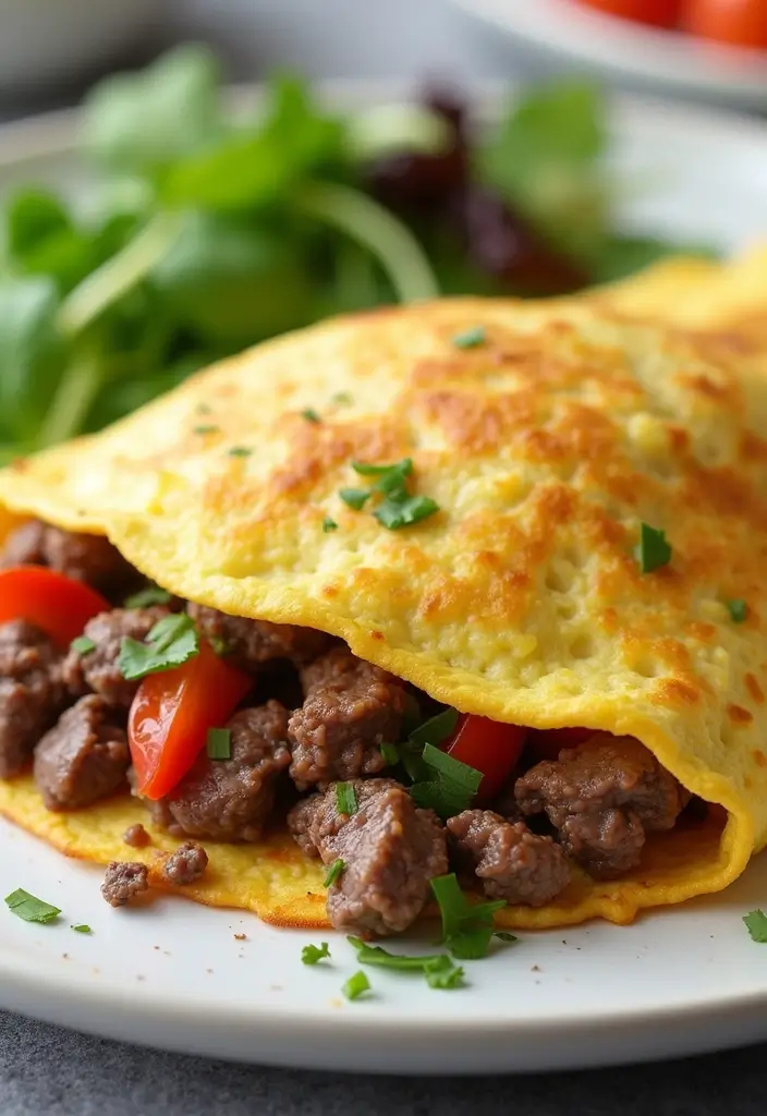 28 Steak Breakfast Recipes to Start Strong - 4. Steak Omelette