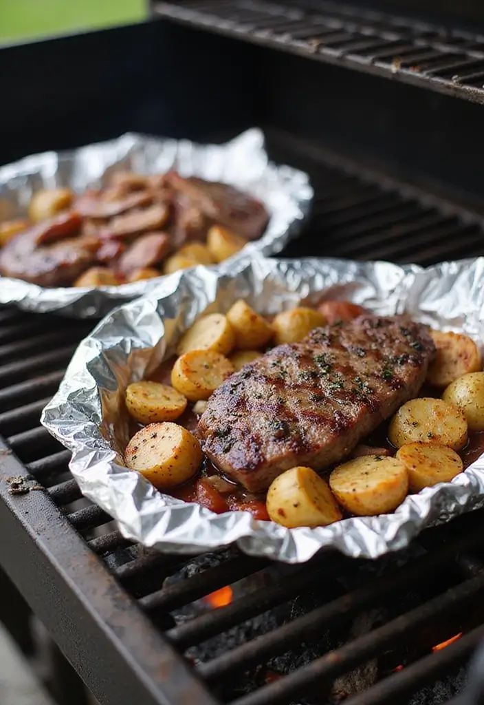 28 Steak and Potato Recipes for True Comfort Food - 21. BBQ Steak and Potato Foil Packets